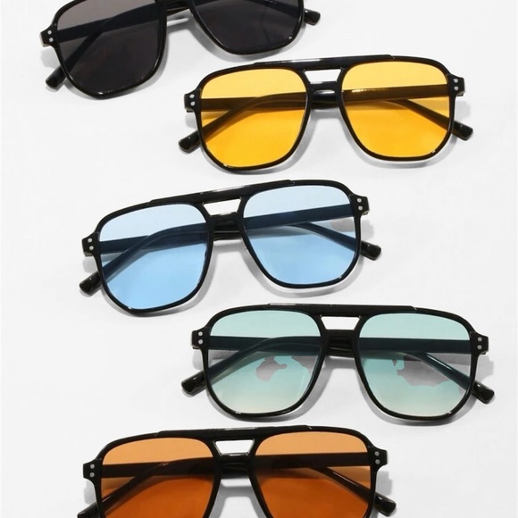 Women Square Stud Decor Suitable Sunglasses - Picture 2 of 5